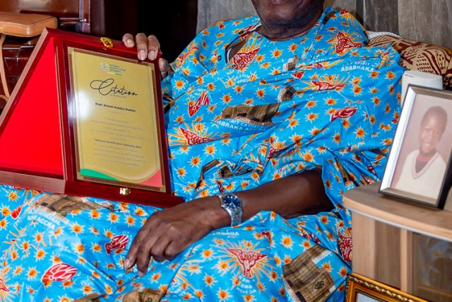 The Management Team Of The National Identification Authority (NIA) Paid A Courtesy Visit To Professor Ernest Dumor